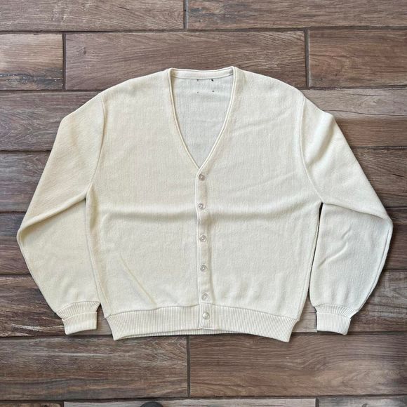 vintage white cardigan size xl 6916 - Picture 1 of 3